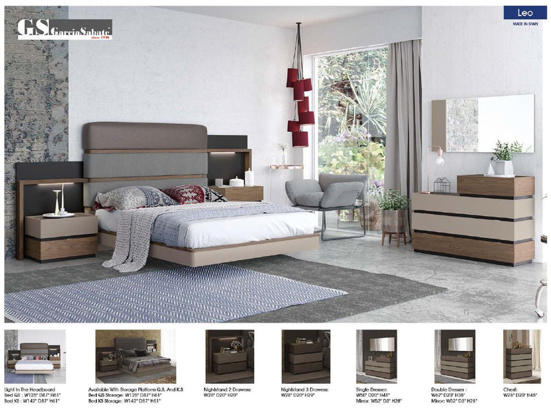 Leo Bed Queen - Lara FurnitureQueen Bed