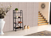 Leon Bookcase in Black - 711-LEO-BC-BLACK