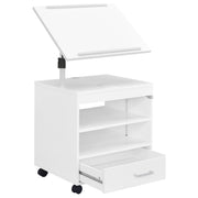 Lerma 1-drawer Adjustable Tray Top Nightstand with Speaker White High Gloss - 305772WHT