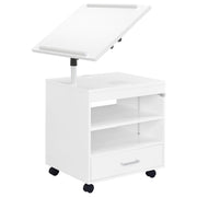 Lerma 1-drawer Adjustable Tray Top Nightstand with Speaker White High Gloss - 305772WHT
