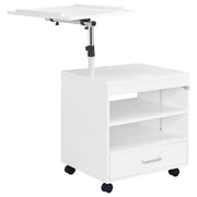 Lerma 1-drawer Adjustable Tray Top Nightstand with Speaker White High Gloss - 305772WHT