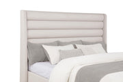 Leslie Upholstered Tufted California King Wingback Platform Bed Beige - 315983KW