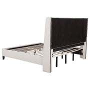 Leslie Upholstered Tufted Eastern King Wingback Platform Bed Beige - 315983KE