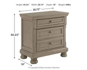 Lettner California King Panel Bed with Mirrored Dresser, Chest and 2 Nightstands in Light Gray from Ashley - Lara Furniture