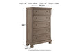 Lettner Light Gray Chest of Drawers - Gate FurnitureChest