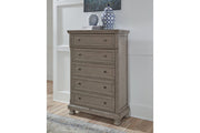 Lettner Light Gray Chest of Drawers - Lara FurnitureChest