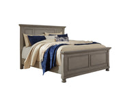 Lettner Light Gray King Platform Bed - Lara FurnitureKing Bed