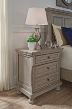 Lettner Light Gray Nightstand - Lara FurnitureNightstand