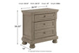 Lettner Light Gray Nightstand - Gate FurnitureNightstand