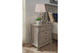 Lettner Light Gray Nightstand - Gate FurnitureNightstand
