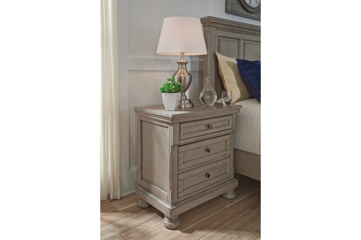Lettner Light Gray Nightstand - Gate FurnitureNightstand
