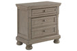 Lettner Light Gray Nightstand - Gate FurnitureNightstand