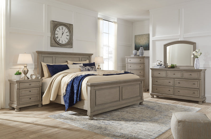 Lettner Light Gray Panel Bedroom Set - Gate FurnitureBedroom Set