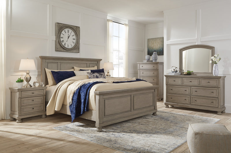 Lettner Light Gray Panel Bedroom Set - Gate FurnitureBedroom Set