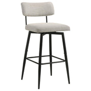 Levine Fabric Upholstered Swivel Bar Chair Cream (Set of 2) - 182475CRM