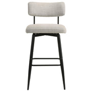 Levine Fabric Upholstered Swivel Bar Chair Cream (Set of 2) - 182475CRM