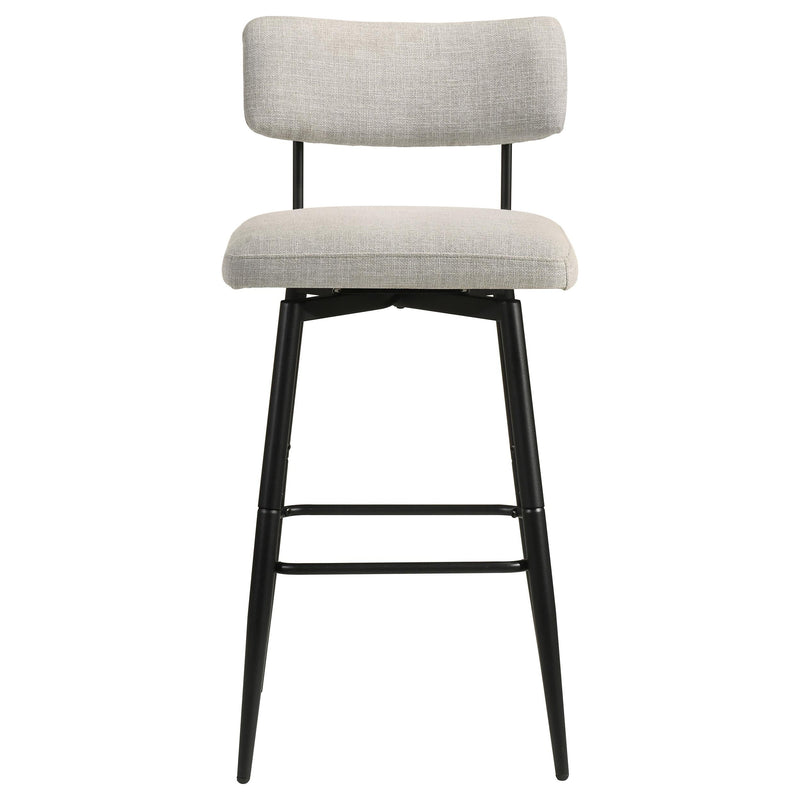 Levine Fabric Upholstered Swivel Bar Chair Cream (Set of 2) - 182475CRM