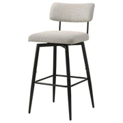 Levine Fabric Upholstered Swivel Bar Chair Cream (Set of 2) - 182475CRM