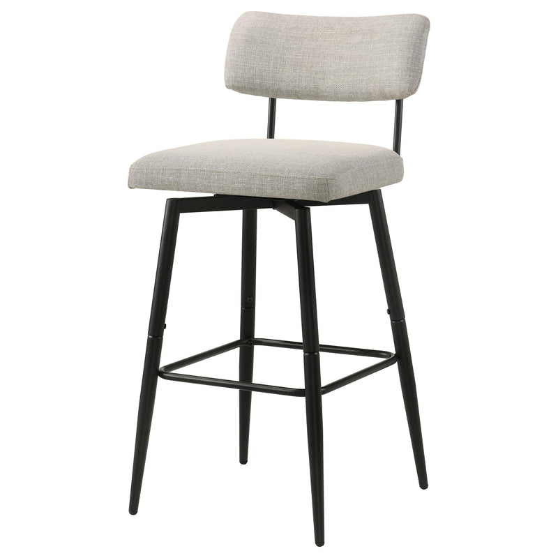 Levine Fabric Upholstered Swivel Bar Chair Cream (Set of 2) - 182475CRM