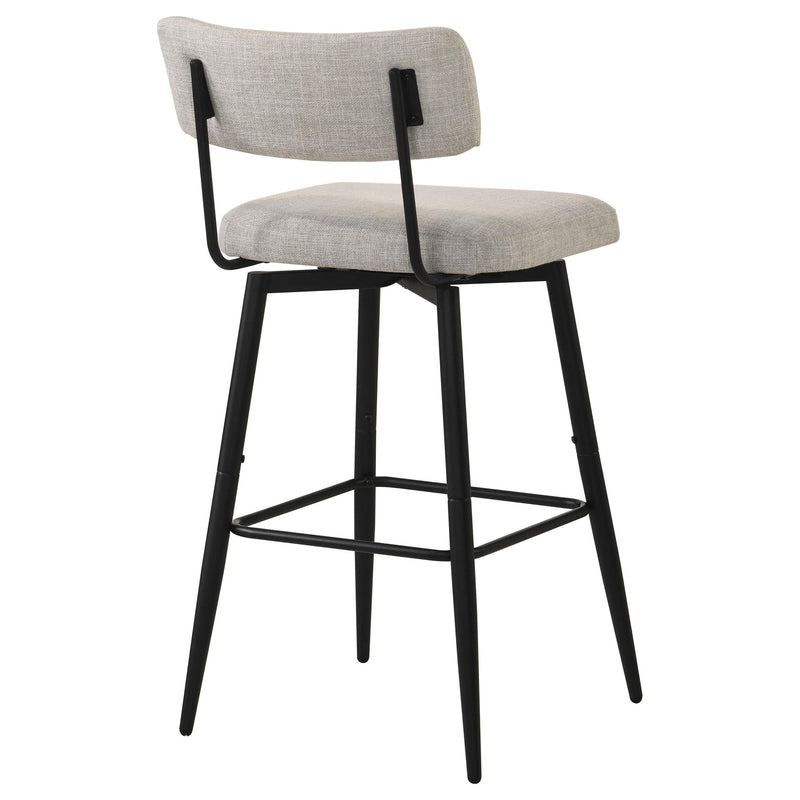 Levine Fabric Upholstered Swivel Bar Chair Cream (Set of 2) - 182475CRM