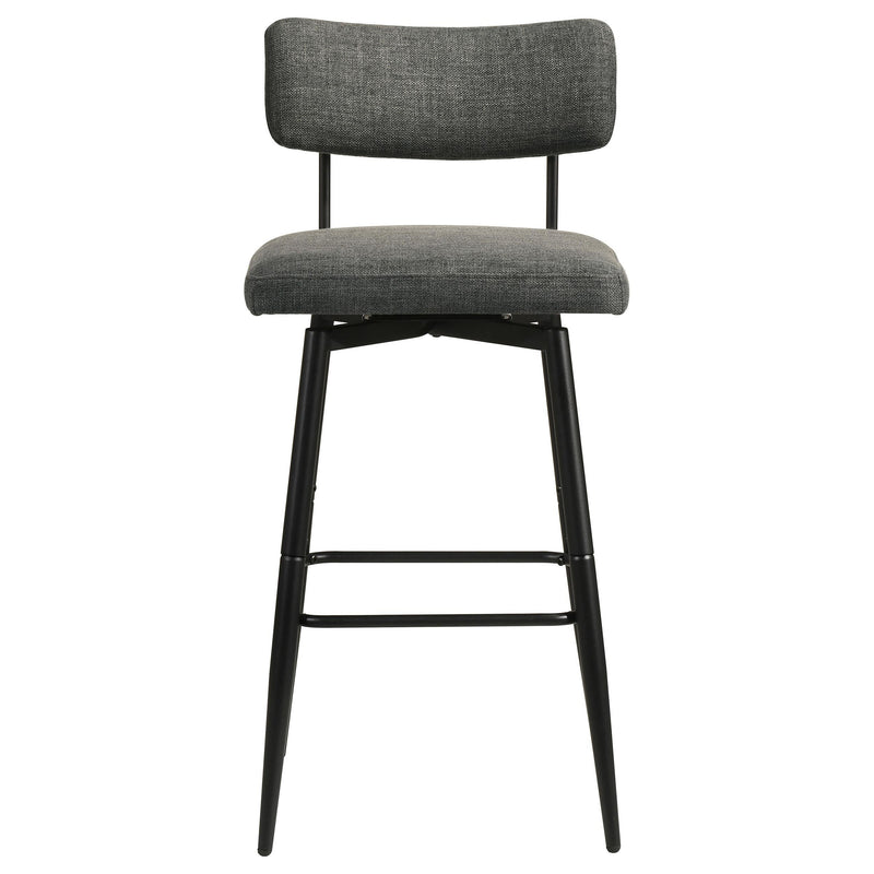 Levine Fabric Upholstered Swivel Bar Chair Grey (Set of 2) - 182475CHR
