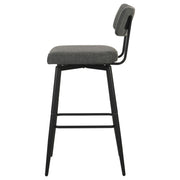 Levine Fabric Upholstered Swivel Bar Chair Grey (Set of 2) - 182475CHR