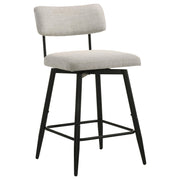 Levine Fabric Upholstered Swivel Counter Chair Cream (Set of 2) - 193189CRM