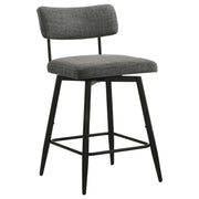 Levine Fabric Upholstered Swivel Counter Chair Grey (Set of 2) - 193189CHR