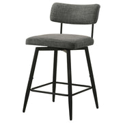 Levine Fabric Upholstered Swivel Counter Chair Grey (Set of 2) - 193189CHR