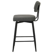 Levine Fabric Upholstered Swivel Counter Chair Grey (Set of 2) - 193189CHR