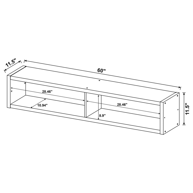 Lewes 4-piece 60-inch TV Entertainment Center Cappuccino - 700881-S4