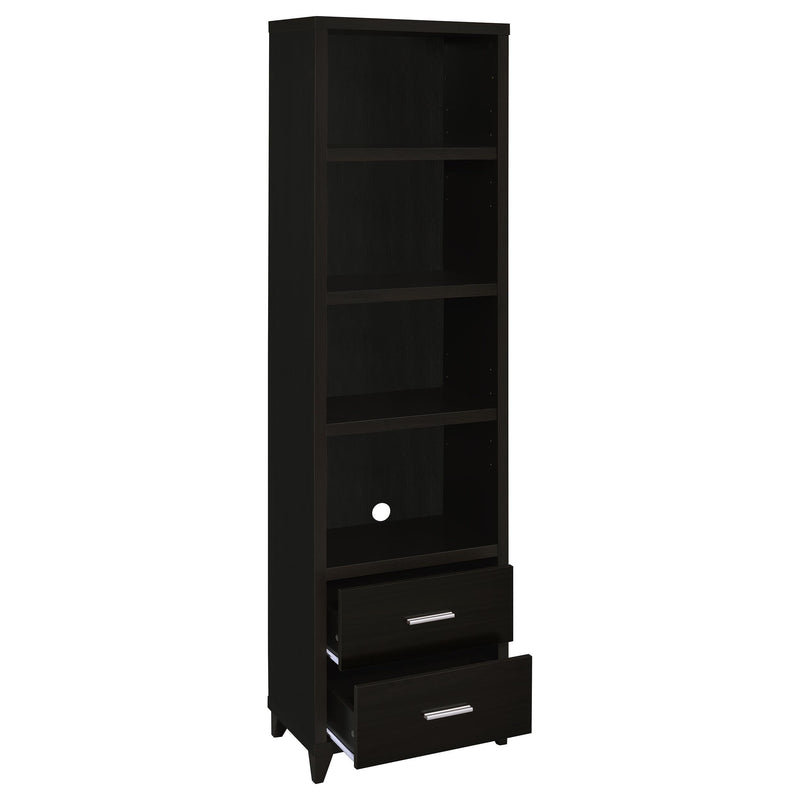 Lewes 4-shelf Engineered Wood Media Tower Cappuccino - 700882