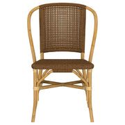 Lexley Woven Rattan Dining Side Chair Brown (Set of 2) - 109122