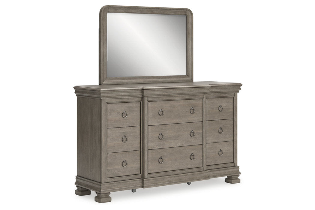 Lexorne Gray Sleigh Bedroom Set - Gate FurnitureBedroom Set