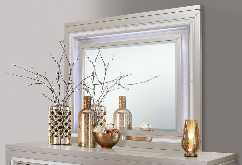 Paris Champagne Mirror With Led - PARIS-CHAMPAGNE-MR W/LIGHT - Lara Furniture