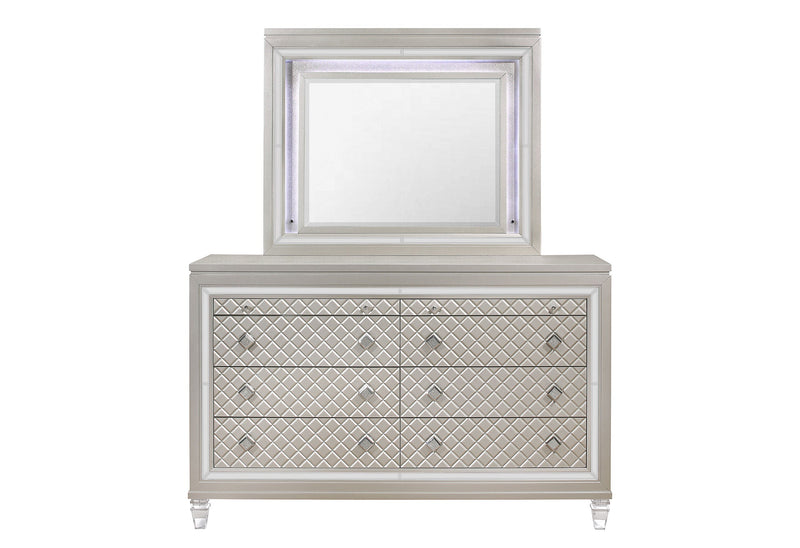 Paris Champagne Mirror With Led - PARIS-CHAMPAGNE-MR W/LIGHT - Lara Furniture