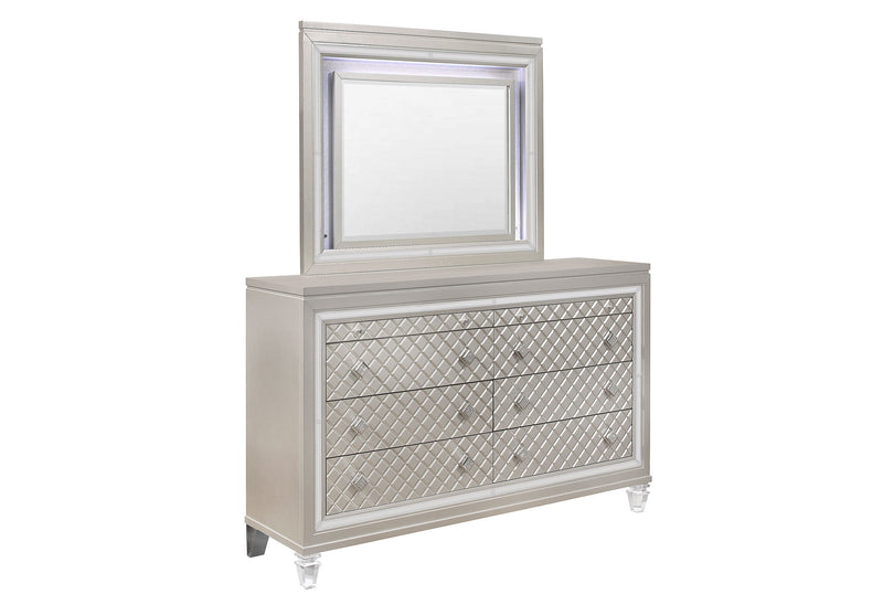 Paris Champagne Mirror With Led - PARIS-CHAMPAGNE-MR W/LIGHT - Lara Furniture