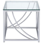 Lille 2-piece Glass Top Coffee And End Table Set Chrome - 720498-S2