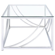 Lille 2-piece Glass Top Coffee And End Table Set Chrome - 720498-S2