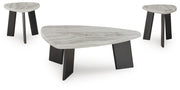 Lilyberg Gray/Black Table (Set of 3) - T389-13