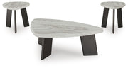 Lilyberg Gray/Black Table (Set of 3) - T389-13