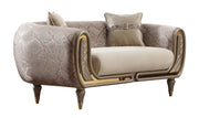 Lima Stationary Loveseat Cream in Cream - 101-LIM-CREAM-2