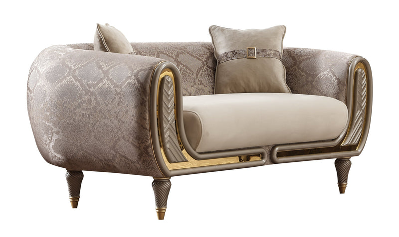 Lima Stationary Loveseat Cream in Cream - 101-LIM-CREAM-2