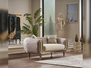 Lima Stationary Loveseat Cream in Cream - 101-LIM-CREAM-2