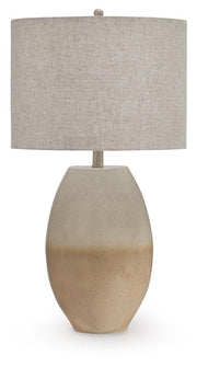 Linas Cream/Beige Table Lamp - L207594