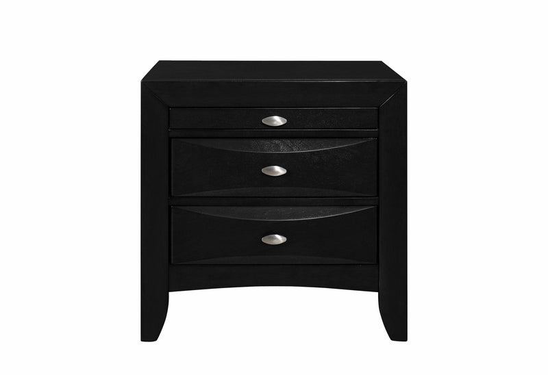 Linda Black Nightstand - LINDA(FD0011B)-BL-NS (M)