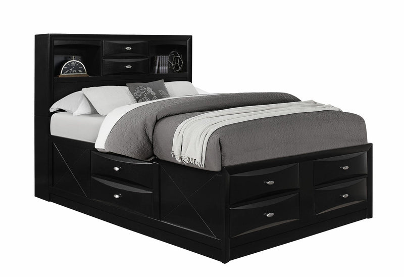 Linda Black Queen Bed - LINDA-BL-QB (M)