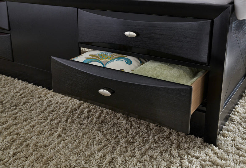 Linda Black Queen Bed - LINDA-BL-QB (M)