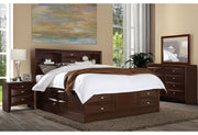 Linda Merlot Queen Bed Group - LINDA-M-QBG (M)