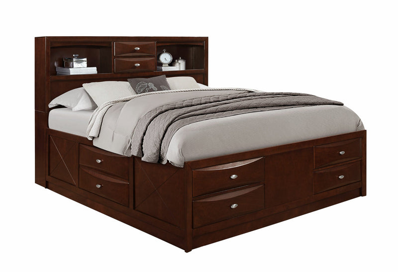 Linda Merlot Queen Bed - LINDA-M-QB (M)